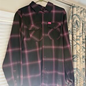 DIXXON Black and Pink Checkered Men's Shirt
